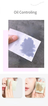 100pcs Face Oil Control Cleaning Wipes Oil Control Face Absorbent Paper Absorbing Sheet Oily Matting Tissues Face Cleaning Paper