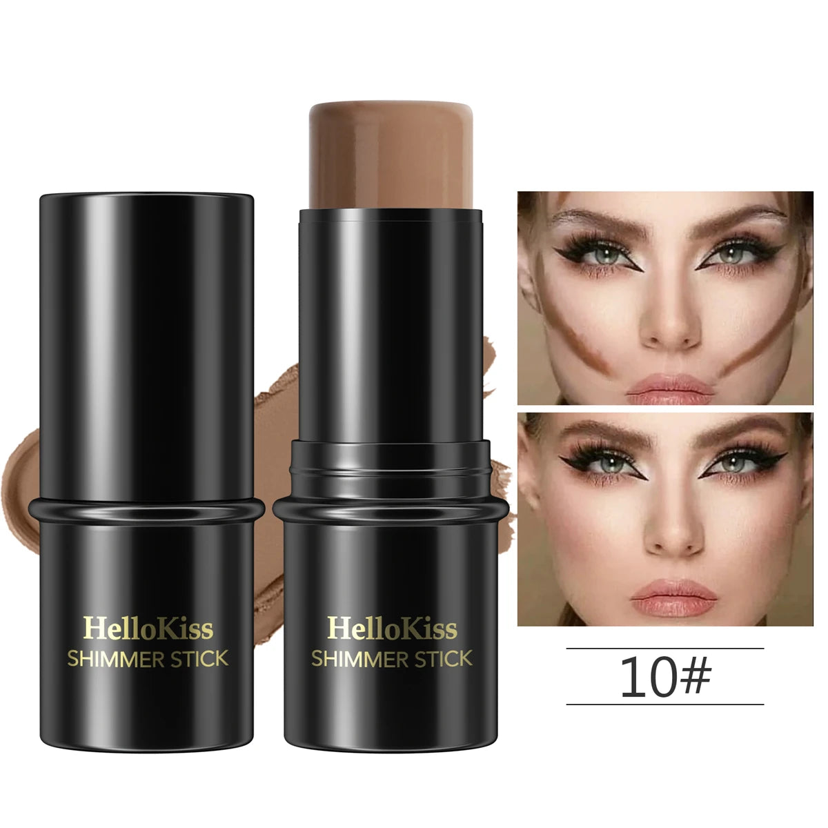 Face Brown Bronzer Contour Stick Face Foundation Makeup Pen Lasting Smooth Contour Shadow Blusher Highlight Concealer Cosmetics