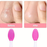 1PC/4PCS Beauty Skin Care Wash Face Silicone Brush Exfoliating Nose Clean Blackhead Removal Brushes Tools With Replacement Head