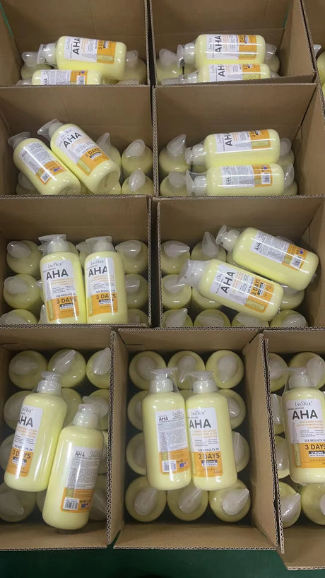 500ml Whitening Body Lotion ALPHA Hydroxy Acids+Vitamin C&E See Results In 3 Days Moisturizing Lightening Body Cream Lotion Skin