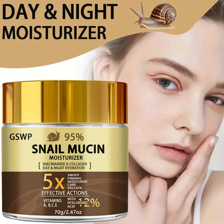 GSWP Snail mucin 95% cream - moisturizes day and night, deeply hydrates, firms and nourishes, creating radiant skin.70/140g