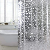 PEVA Pebble Shower Curtain Transparent Lining Waterproof Bathtub Bathing Cover Cobblestone Bathroom Bath Curtains Liner
