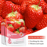 10pcs Fruits Facial Masks For Face Skincare Moisturizing Brightening Hydrating Firming Face Mask Beauty Face Skin Care Products