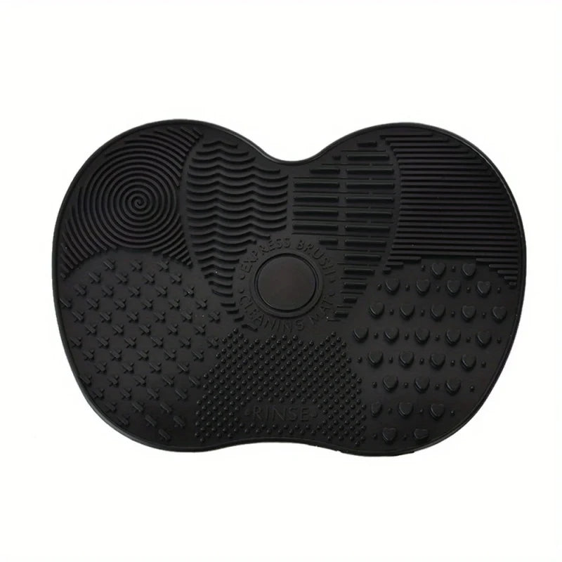 1pcs Silicone Apple-Shaped Makeup Brush Cleaner Pad With Suction Cup For Effective Cosmetic Tool makeup brush cleaning agent pad