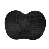 1pcs Silicone Apple-Shaped Makeup Brush Cleaner Pad With Suction Cup For Effective Cosmetic Tool makeup brush cleaning agent pad