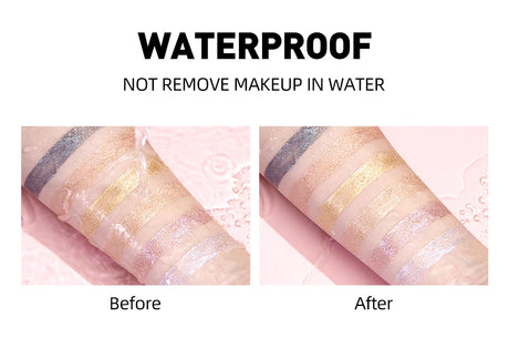 QIBEST Metallic Glitter Liquid Lipstick Makeup Waterproof Lip Gloss Long-lasting Shimmer Metal Diamond Lip Glaze Tint Charming