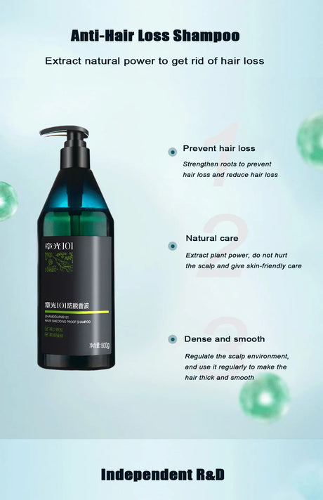 Zhangguang 101Hair Thickening Shedding proof  Oil Control Shampoo 500g Firming Root Thick Smooth Against Anti Hair Loss Shampoo