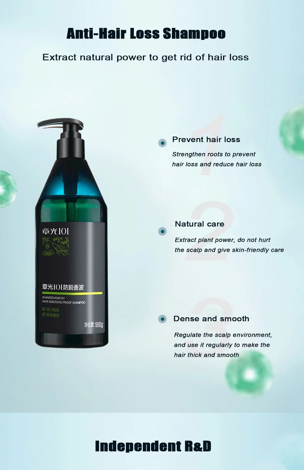 ZHANGGUANG 101 500G Anti Hair Loss Shampoo Repair Damaged Hair Smooth Hair Nourishing Conditioner