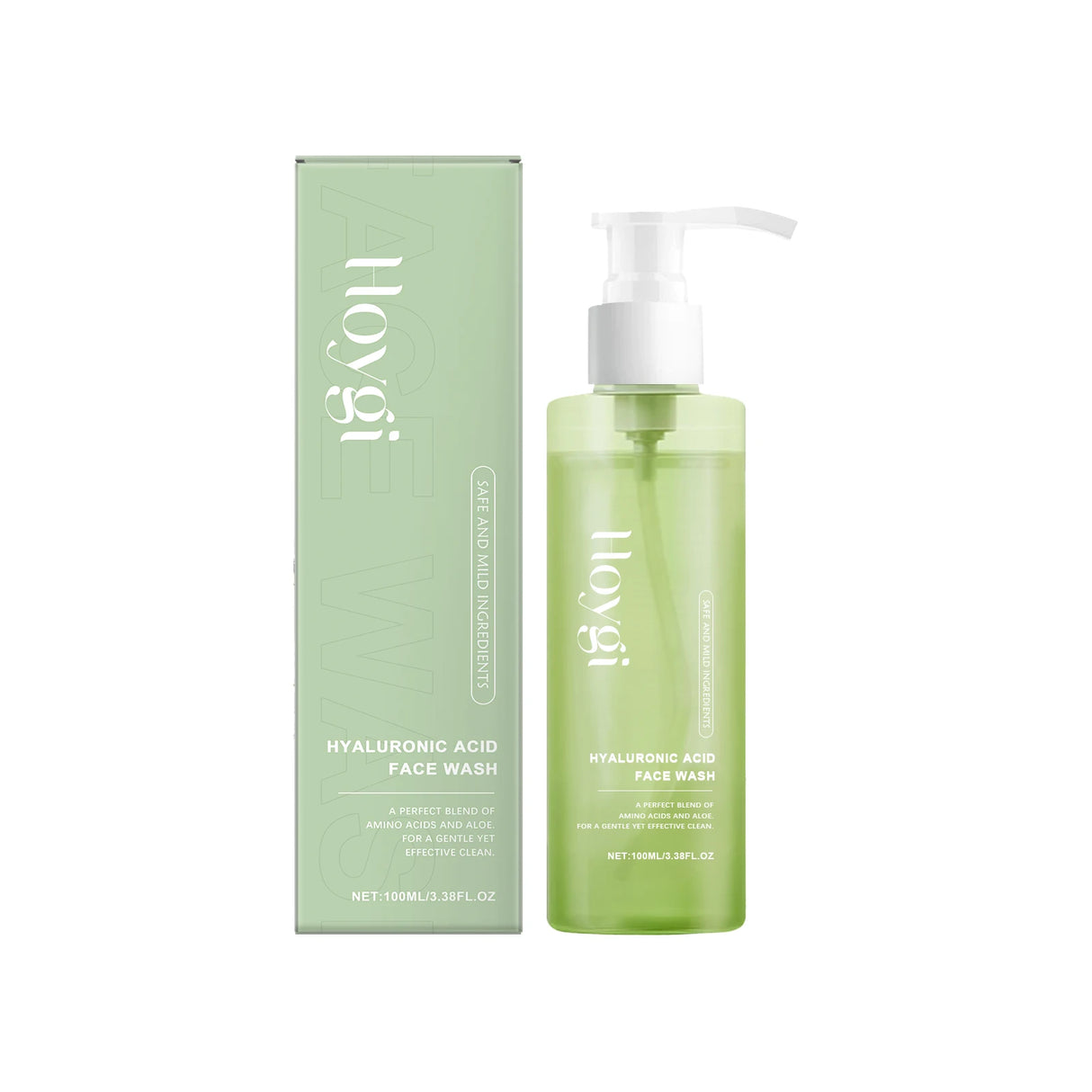 Hyaluronic Acid Face Cleanser Gel for Sensitive Skin Deep Pore Cleansing Makeup Remover Moisturizing Non Drying Formula 100ml