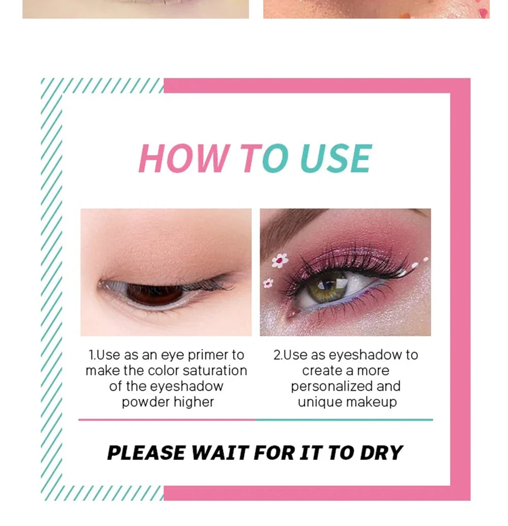 Eyeshadow Primer, Cut-Off Eyeshadow Primer, Concealer Color, 24-Hour Makeup Lasting, Waterproof and Sweat-Proof