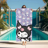 K-kuromi Bathroom Towels Bathroom Set Accessories For Bath Turban for Hair Drying Spa Personal Care Sauna Home Large Gym Towel