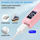 Convenient Handheld Nail Dryer Lamp UV/LED Nail Curing All Gel Polish Nail Art Tool USB Rechargeabl Quick Dry Nail Lamp