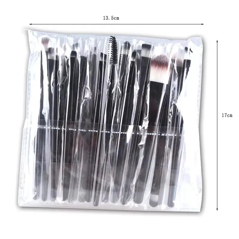 20Pcs Makeup Brush Set Beauty Makeup Concealer Brush Blush Loose Powder Brush  Highlighter Foundation Eye Shadow Brush Tools