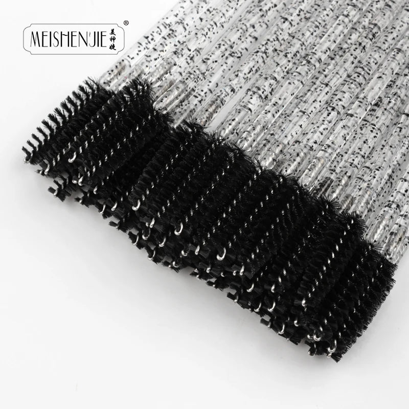 5/50 Pcs Crystal  Mascara Wands Eyelash Brush Spoolies For Eye Lash Extension Eyebrow And Makeup Crystal Makeup Tools