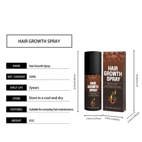 Biotin Caffeine Hair Serum Spray Deep Hydrating Nourishment Strengthen Hair Roots Reduce Hair Loss Smoothing Shiny Hair Care