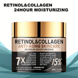 HISENRAIN Retinol Collagen Face Cream - Anti-Aging Intense Moisturizer, Reduce Wrinkles Fine Lines & Firm Skin.