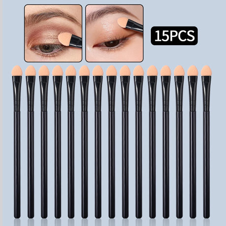 6/10/15PCS Super Soft Sponge Eyeshadow Brush Set, Double-Sided Blending Brush, Applicator Brush, Multi-Purpose Beauty Tool