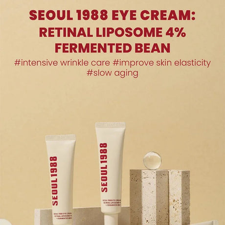 Seoul 1988 Retinol Eye Cream 4% Anti Aging Eye Treatment Dark Circles, Wrinkles, Puffiness Firming & Lifting Eye Cream For Women