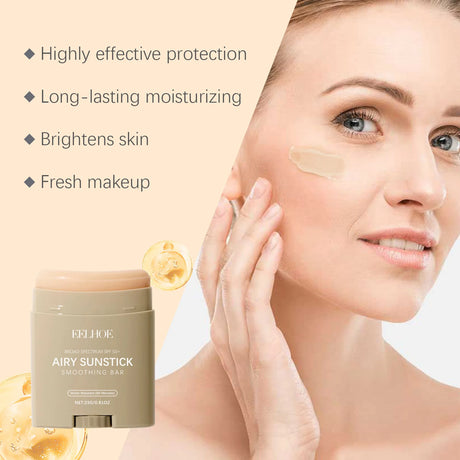 Eelhoe Skin Refreshing Sunscreen Stick Keep Refresh Full Coverage No Sticky for Dry Oily Control Waterproof Body Sunscreens 50+
