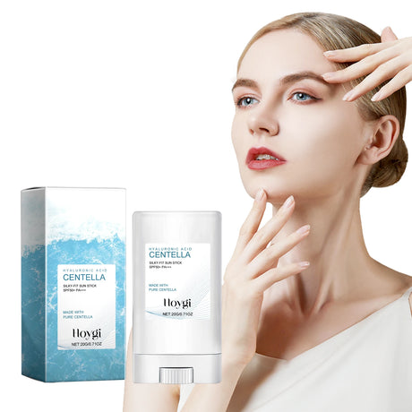Hoygi Hyaluronic Acid Sunscreen Stick Broad Spectrum SPF 50+ Hydrating Non-Greasy Fast Absorbing for Face and Body On-The-Go
