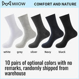 MiiOW Big Size Sock Men Pure Cotton Sock Anti Odor Fat Feet Elastic Widened Loose Sock Compression Sock Elderly Non-Binding Sock