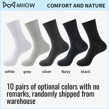 MiiOW Big Size Sock Men Pure Cotton Sock Anti Odor Fat Feet Elastic Widened Loose Sock Compression Sock Elderly Non-Binding Sock
