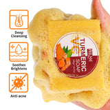 AILKE Natural Turmeric Soap Bar, Brighten, Remove Darkness, Acne, Pimples, Cleaning, Exfoliates, Uneven Skin Tone, 200g