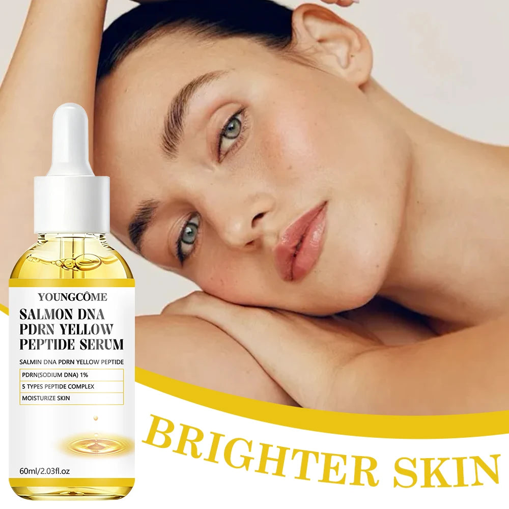 Salmon DNA PDRN + Yellow Peptide Complex Serum - Face Firming, Hydrating, Skin Repair, Radiance Glow, Lifting Treatment for Dull
