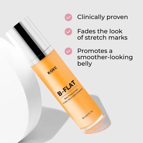 KOEC B-Flat Belly Firming Cream Decreases Stretch Marks Smoothing Tightening Moisturizing Belly Skin Centella Avocado Shea Butter