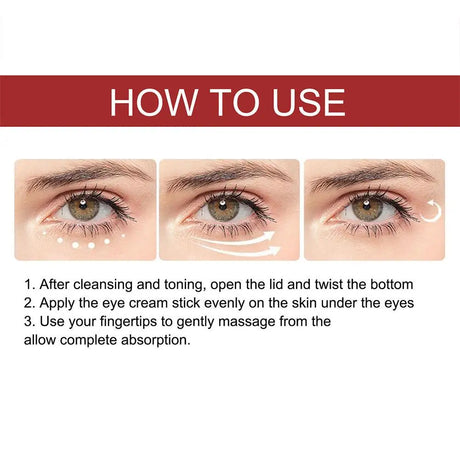 Retinol Eye Cream Stick Anti Aging Fade Dark Circles Under the Eyes Remove Eye Bags Moisturizing Firming Skin Eyes Care