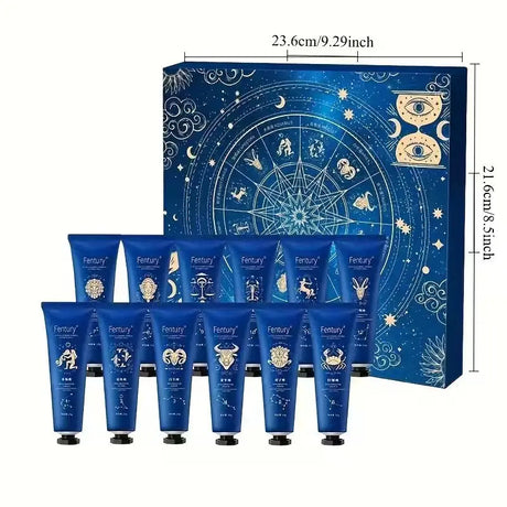 12PCS Fragrant Refreshing Hand Cream in Gift Box, Suitable for Dry and Rough Hands, 12-in-1 Moisturizing Hand Cream Set