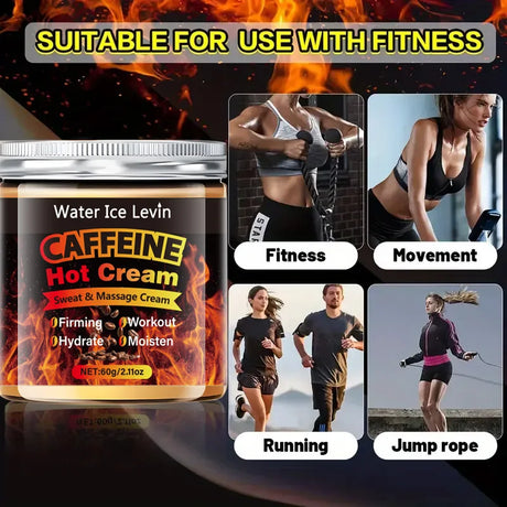 60g Caffeine Thermal Massage Cream - Deeply Nourishing and Firming Moisturizing Cream for Face and Body, Ideal for Exercise, Enhances the Moisturizing System, Moisturizing Cream