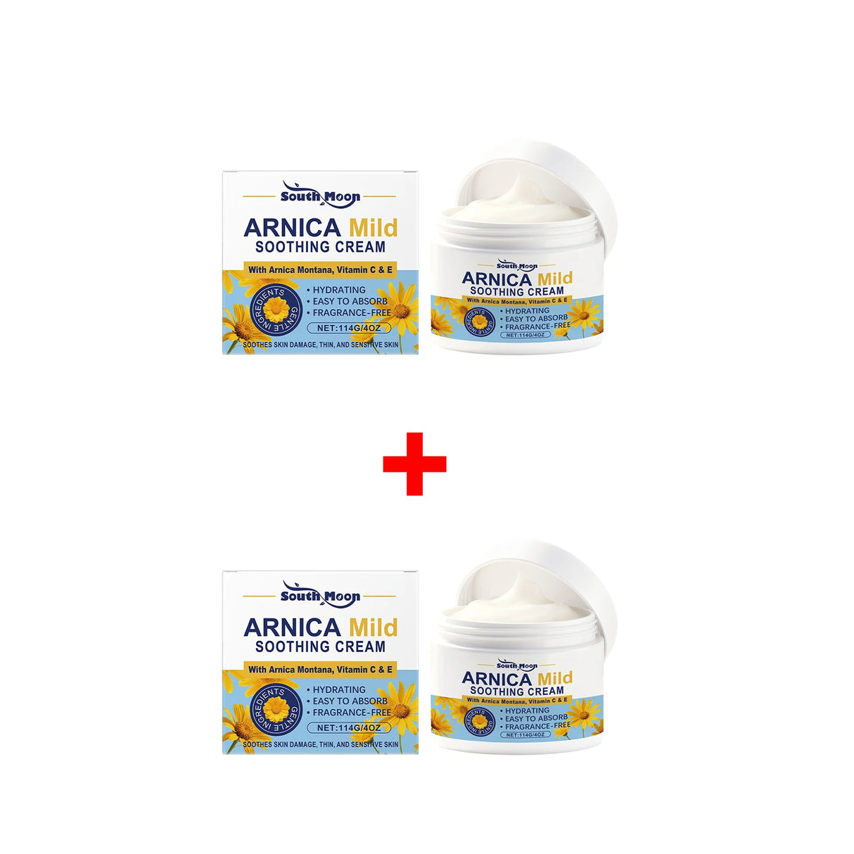 Soothing and Repairing Cream Repair Damaged Barriers Relieve Bruises Arnica Cream Reduce Swelling Marks Fragrance-Free Skin Care