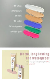Eyeshadow Primer, Cut-Off Eyeshadow Primer, Concealer Color, 24-Hour Makeup Lasting, Waterproof and Sweat-Proof