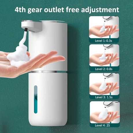 380ML Automatic Foam Soap P11 Dispenser Bathroom Smart Washing Hand Machine With USB Charging White ABS Material