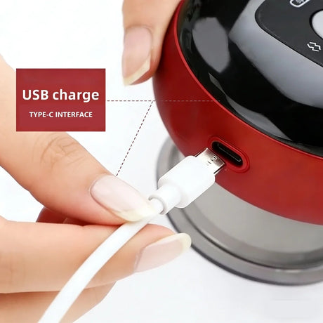 Rechargeable Electric Vacuum Cupping Set Wireless 6/12 Level Skin Scraping Massage Guasha Tool for Household Use