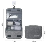 Waterproof Oxford Hanging Travel Toiletry Bag, Portable Cosmetic Makeup Organizer for Men Women