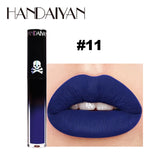 Matte Vampire Black Purple Lipstick Waterproof Long Lasting Lip Gloss Halloween Christmas Moisturizing Pigmented Lip Makeup