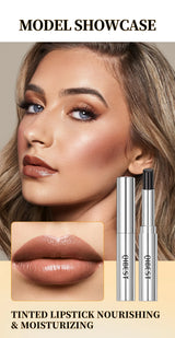 QIBEST Honey Lipstick Nourishing Lip Balm Moisturizing Tinted Lip Plumping Balm Smooth Enhancing Natural Color Lip Care Makeup