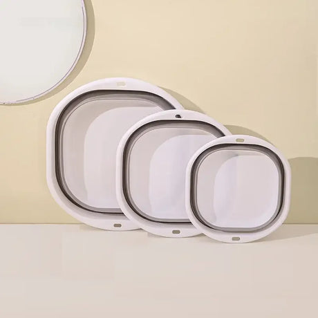 Large Foldable Portable Plastic Compression Washbasin, Suitable For Home, Travel Laundry, Washing Vegetables
