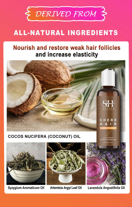 CHEBE Hair Growth Shampoo Conditioner Set Anti Hair Loss Treatment for Men Women Fast Thicken Regrowth Oil Beauty Health SEVICH
