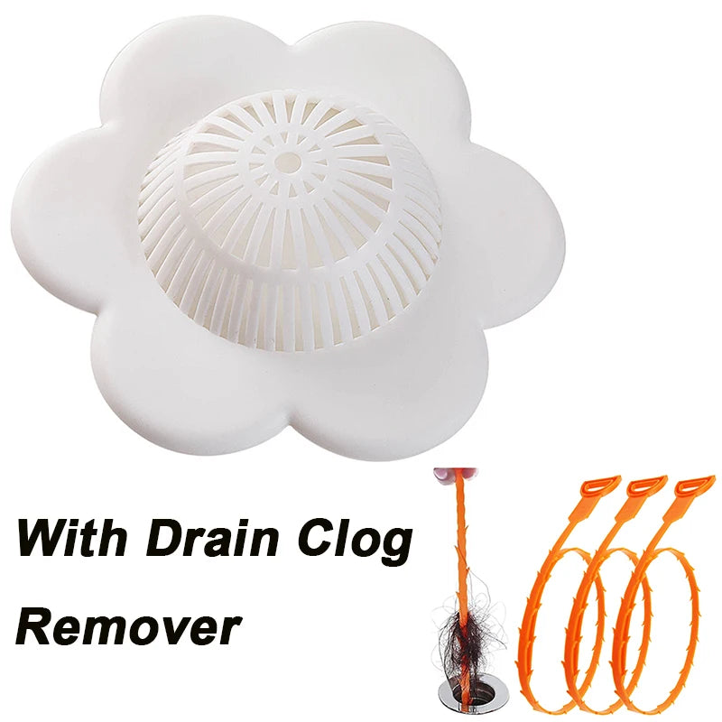 New Hair Catcher with Suction Hair Stopper Shower Drain Covers Practical Tools Suit for Bathroom Bathtub and Kitchen