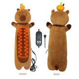 Electric Heating Pad for Period Cramps Menstruation Heatable Stuffed Animals Capybara Plush with a Hot Soft Belly for Wife Women
