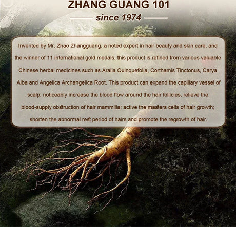 Zhang Guang 101 Ginseng Nourishing Liquid TCM Formula 120ml Anti Hair Loss Hair Growth Regrowth Tonic Alopecia Areata Buster
