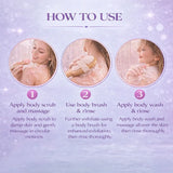 120g Sea Salt Perfume Exfoliating Body Scrub for Smooth Skin Body, Brighten Skin Tone,Amber & Vanilla Scent, Coral Rose Scent