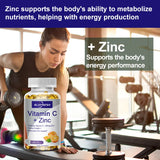 Alxfresh Vitamin C 1000mg with Zinc 20mg | Vitamin Dietery Supplement | Non-GMO & Gluten Free Vegan | for Immune Support Caps