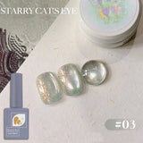 1-6PCS 12ML Human Fantasy Cat Eye Gel Nail Polish Ice Clear High-end Glass Bead Semi-permanent Gel Nail Polish Nail Art Supplies