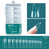 Nailpop 120pcs/box Gel X Nail Tips Medium Short Shape Almond/Square/Soft Gel Nail Tips False Nails Soak Off Easy Nail Extensions