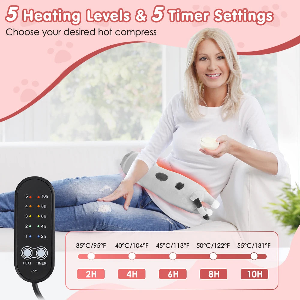 USB Powered Electric Pad Period Heated Pillow Menstrual Colic Heater Cramps Period Neck Shoulder Hot Compress Heating Pad