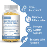 Glucosamine Chondroitin MSM - Supports Joint Health, Relieves Pain, Improves Joint Flexibility, and Enhances Immunity